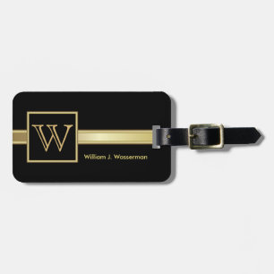 Masculine Monogram Executive Stil Bagagebricka