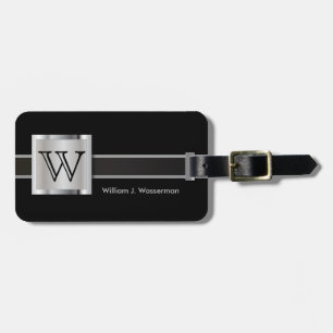 Masculine Monogram Executive Stil Bagagebricka