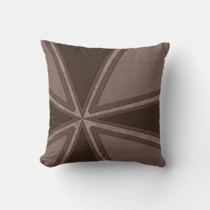 Masculine Mörk Brown Contemporary Mönster Kudde