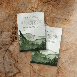 Masculine Mountain Forest Sympathy Funeral Tack Kort