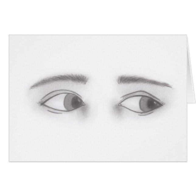 Masculine Ögon Hälsningskort (Framsidan Horizontal)