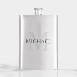Masculine Personlig Monogram och Namn Fickplunta