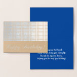Masculine Play Rand Blue Best Friend Birthday Folierat Kort<br><div class="desc">För manar födelsedagskort eller bästa kvinnovänliga byte till färg du vill ha.</div>