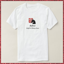 Masculine Red and Black Knight i Shining Armor T Shirt