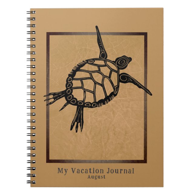Masculine Sea Turtle Vacation Journal Anteckningsbok (Framsidan)