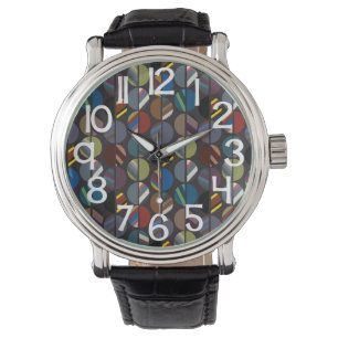 Masculine Stripe Oval Halves Armbandsur