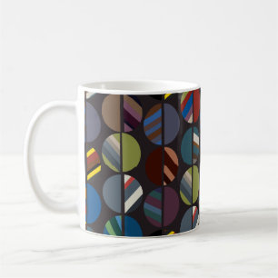 Masculine Stripe Oval Halves Coffee Mugg