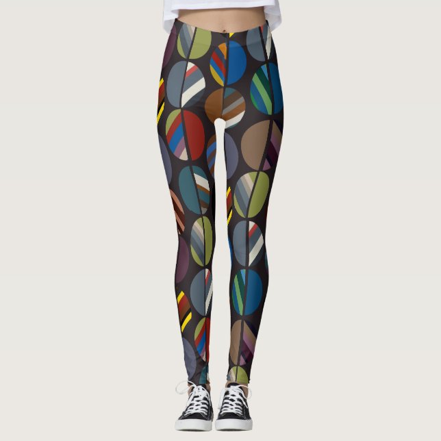 Masculine Stripe Oval Halves Leggings (Framsida)