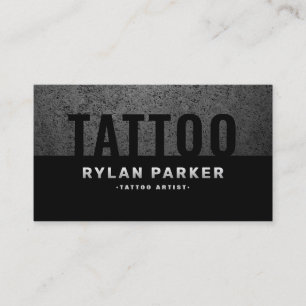 Masculine tattoartist, grov mörk visitkort