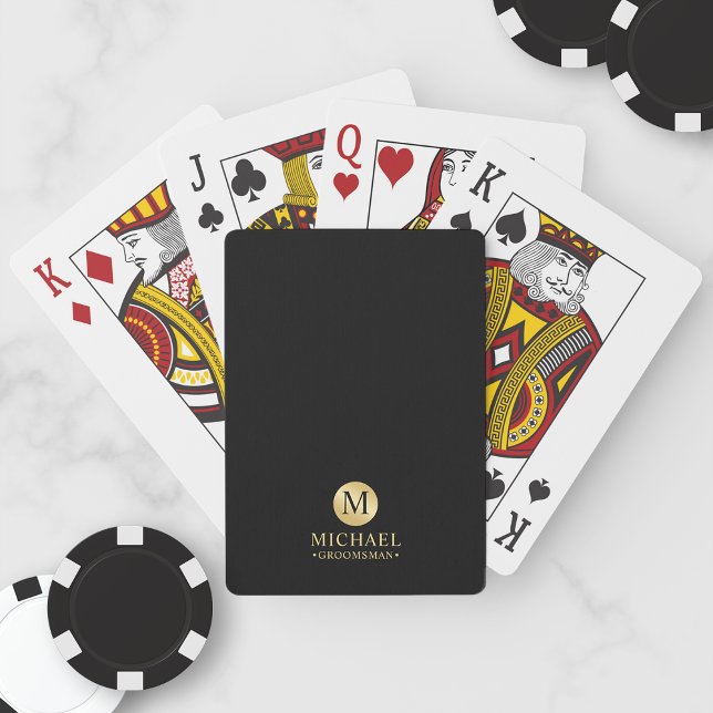 Masculine White och Guld Personlig Marskalkar Pl Casinokort (Skapare uppladdad)