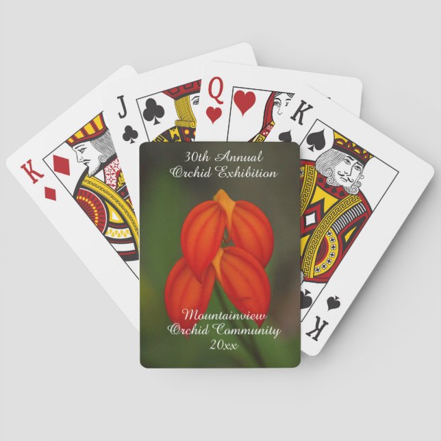 Masdevallia ignea Orkidé Casinokort (Baksidan)