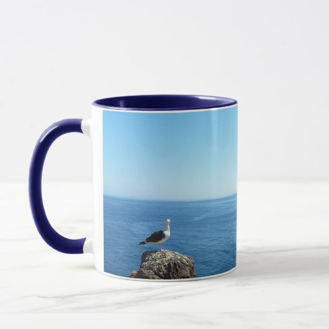 Måse på Anacapa Island vid Channel Islands Mugg (Vänster)