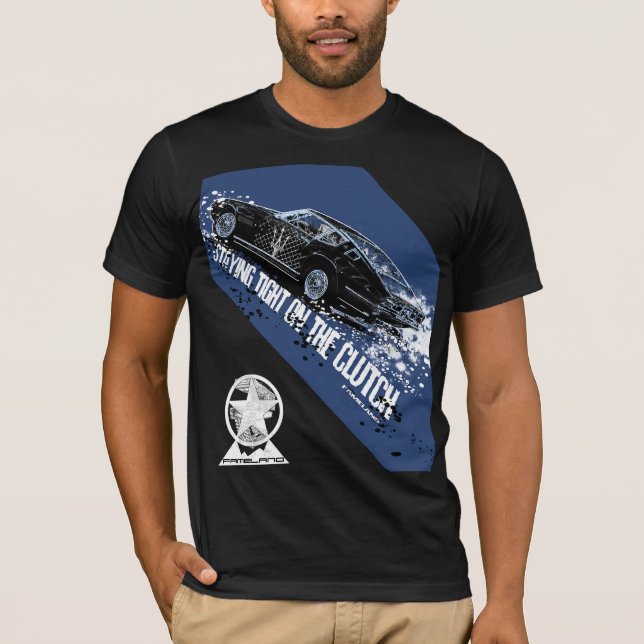 Maserati Ghibli konstklassiker vid Fameland Tee Shirt (Framsida)