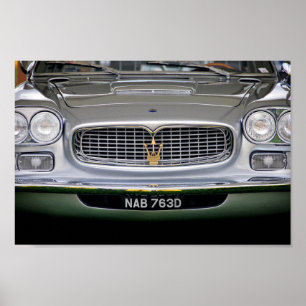 Maserati Italienska sportbilsfronten Poster