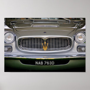 Maserati Italienska sportbilsfronten Poster