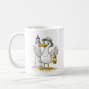Måsfågel Serietidning Fyrtorn Lanternin Kaffemugg