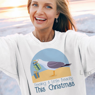 Måsfågel Strand Tema Jul T Shirt
