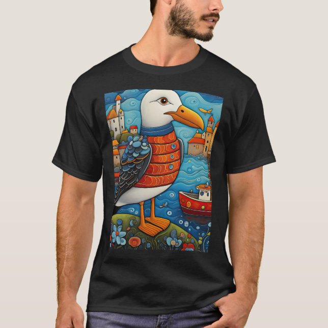 Måsfiskare T Shirt (Framsida)