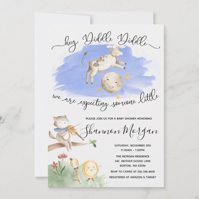 Måsfrua Baby Shower Inbjudan (Framsida)