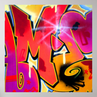 Mash-up för orange poster