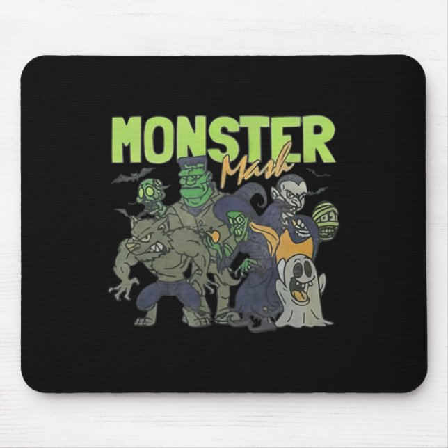 Mash Vintage Spöke Halloween Rollig  Musmatta (Framsidan)