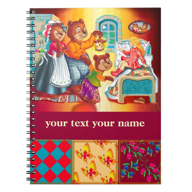 Masha och 3 björn anteckningsbok med spiral (Framsidan)