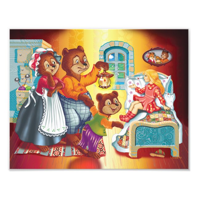 Masha och 3 björn fototryck (Framsidan)