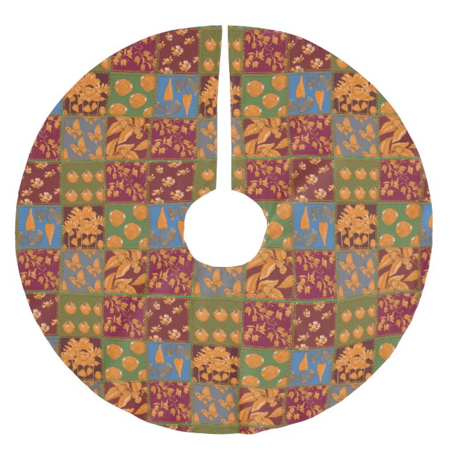 Masha och 3 björn julgransmatta borstad polyester (Framsidan)