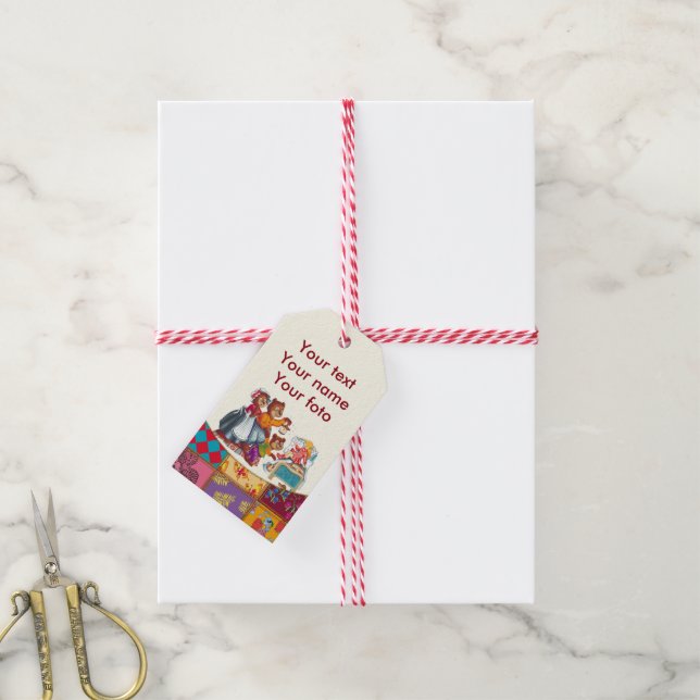 Masha och 3 björn presentetikett (Med Snöre)