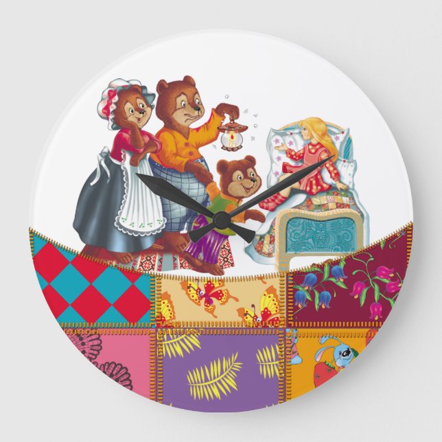 Masha och 3 björn stor klocka (Framsida)