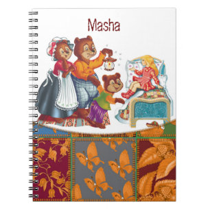 Masha och 3 björnar anteckningsbok