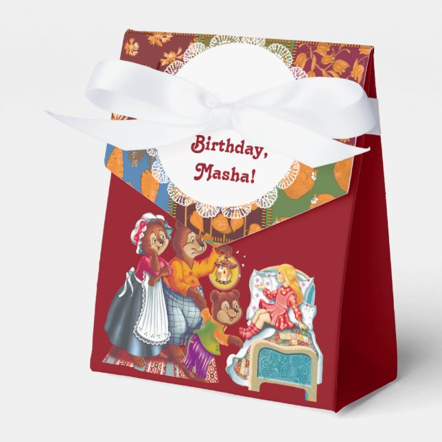 Masha och 3 björnar presentaskar (Framsidan Sidan)