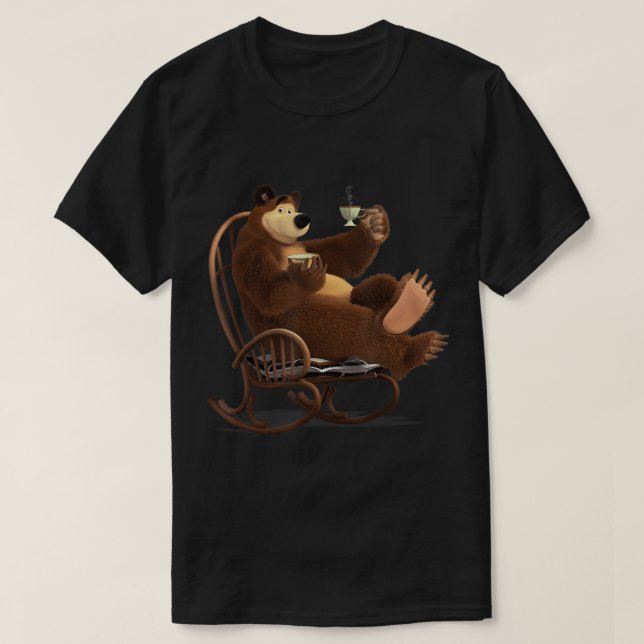 Masha och Bear Fem-klockan T-Shirt (Design framsida)