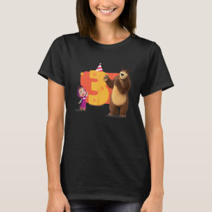 Masha och björnen 3:e födelsedagen t shirt