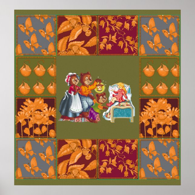 Masha och tre sagor poster (Framsidan)