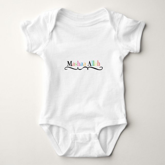 Mashaa stora Allah virvlar runt T Shirt (Framsida)