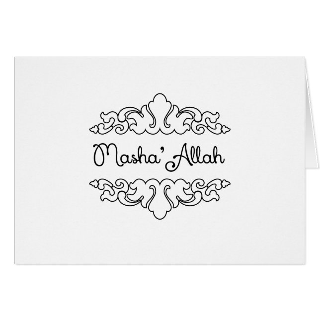 Masha'allah Hälsningskort (Framsidan Horizontal)