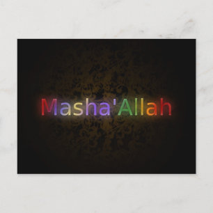 MashaAllah - islamisk mening - bäste önskemål häls Vykort