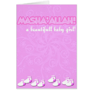 masha'Allahbaby flicka Hälsningskort