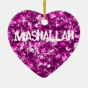 Mashallah islamisk firandeprydnad julgransprydnad keramik