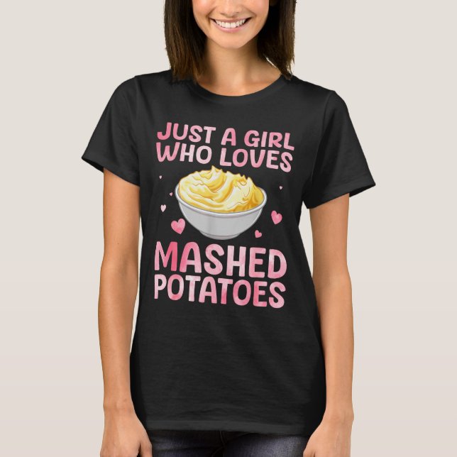 Mashed Tato Art For Women Girls Thanksgiving Mashe T Shirt (Framsida)