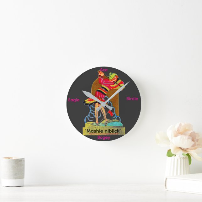 "Mashie niblick" Wall Clock Rund Klocka (Hem)