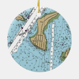Mashnee Island MORSA Chart Julgransprydnad Keramik