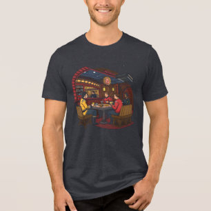 Mashup för popkultur: Sci-Fi-besättning i en Fanta T Shirt