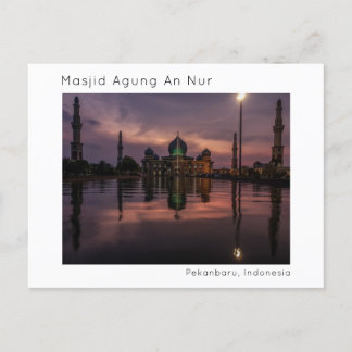 Masjid Agung An Nur, Pekanbaru, Riau, Indonesien Vykort