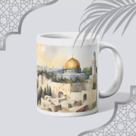Masjid Al Aqsa Watercolor Mugg – Ett minne från Je