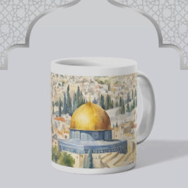 Masjid Al Aqsa Watercolor Mugg - ett vackert minne