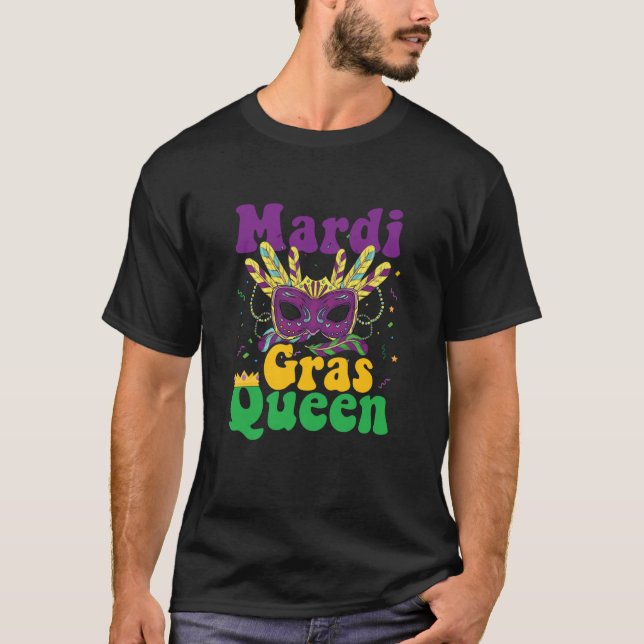 Mask and beads Let the Shenanigans Begin Mardi gra T Shirt (Framsida)
