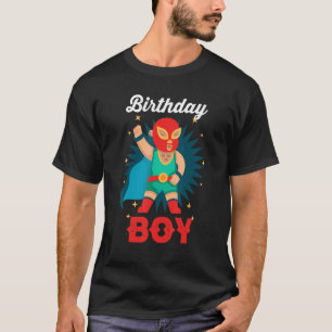 Mask Birthd i Mexikanska Wrestling Birthday Lucha  T Shirt
