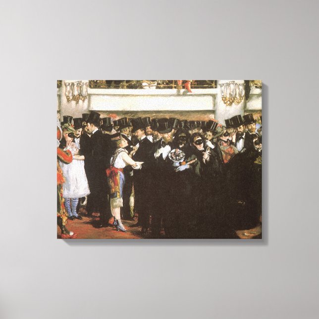 Mask Boll vid operan av Edouard Manet Canvastryck (Framsida)